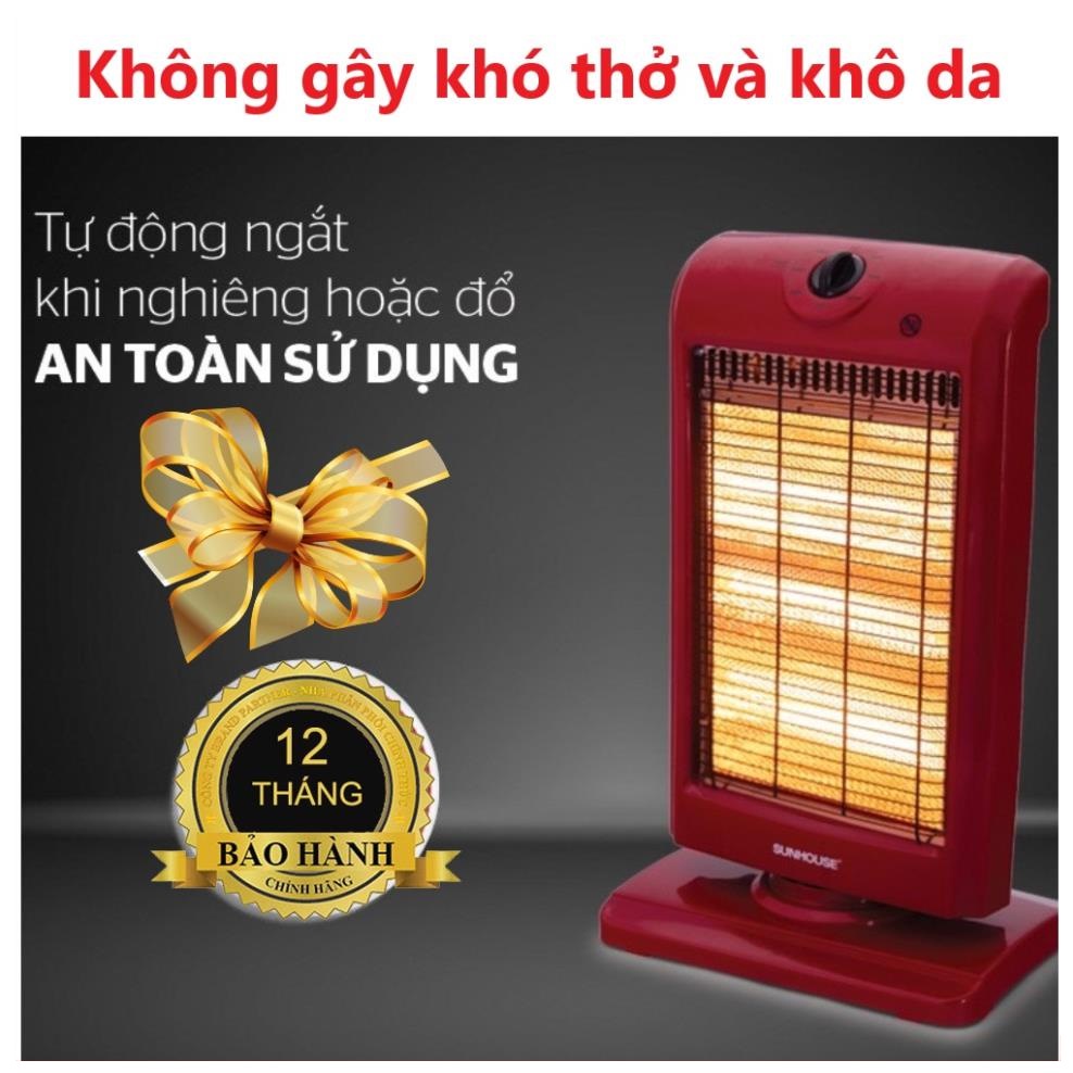 Đèn sưởi điện,3 bóng halogen,SUNHOUSE chính hãng, siêu ấm an toàn cho trẻ nhỏ  Phân Phối