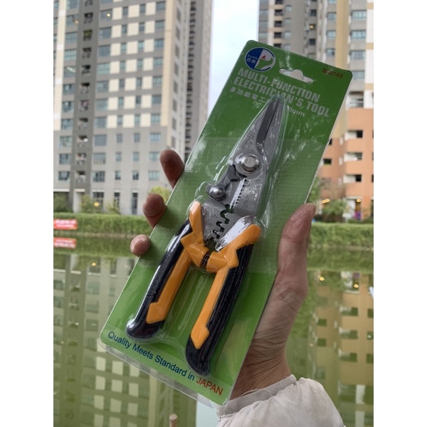 200mm Kìm Đa Năng 3 Trong 1 Cắt – Tuốt – Bấm Cos Buddy BA0144   RẺ NHẤT THỊ TRƯỜNG