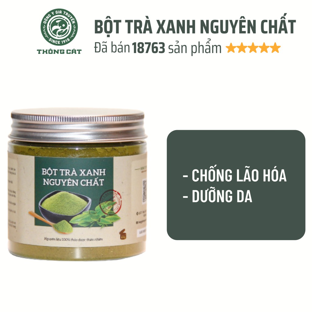 Bột trà xanh nguyên chất cao cấp Đông y gia truyền Thông Cát (Since 1918)