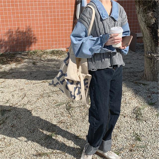 Áo len không tay thiết kế mới thời trang mùa xuân thu theo phong cách hàn quốc dành cho nữ