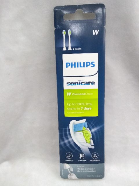 [Mã 44FMCGSALE1 giảm 10% đơn 250K] Hộp 2 đầu bàn chải Philips Sonicare W Diamond clean