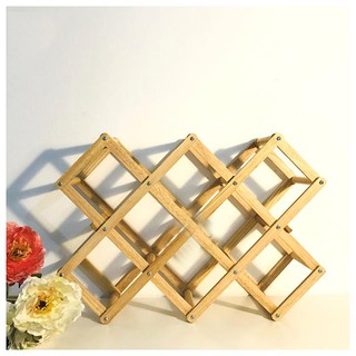 Kệ Rượu Xếp 10 Chai Gỗ Đức Thành