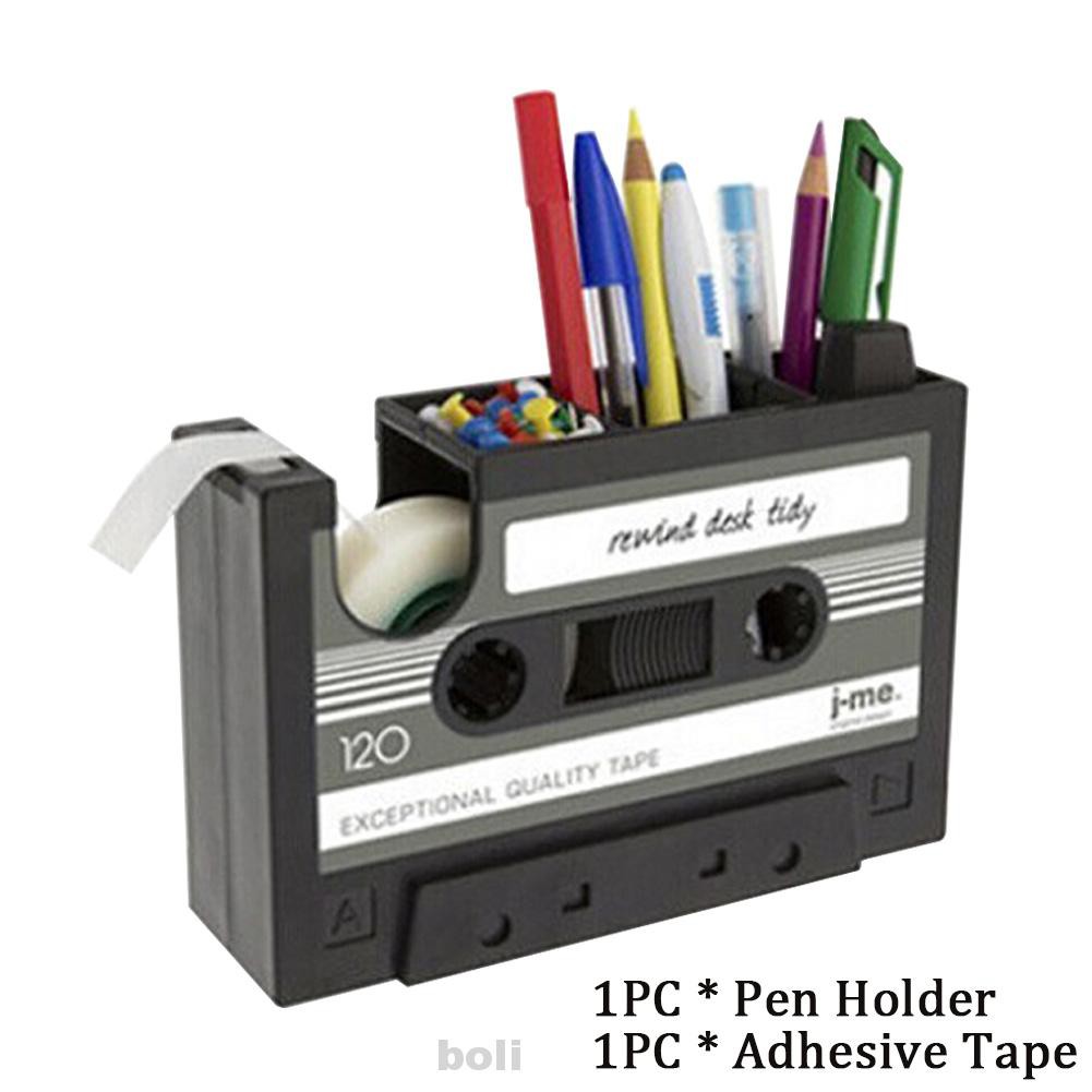 Hộp Đựng Bút Hình Cuộn Băng Cassette Cổ Điển Đa Năng Tiện Dụng Cho Học Sinh / Văn Phòng Giá Đỡ