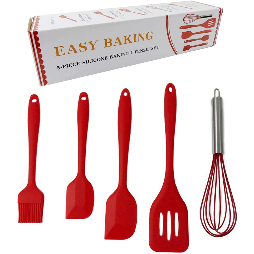 Bộ dụng cụ làm bánh 5 món silicone cao cấp -  5 easy baking silicon