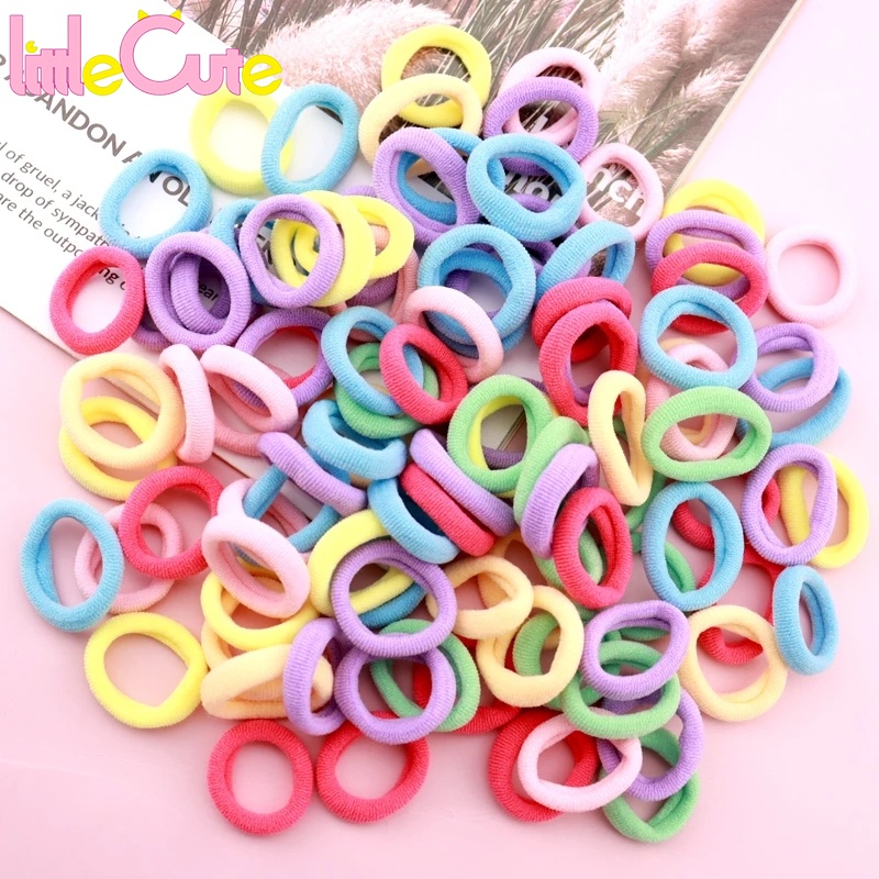 100 Chiếc Dây Buộc Tóc Trẻ Em / Dây Buộc Tóc Co Giãn Nhỏ Nylon / Dây Buộc Tóc Bé Gái Dây Buộc Đầu / 