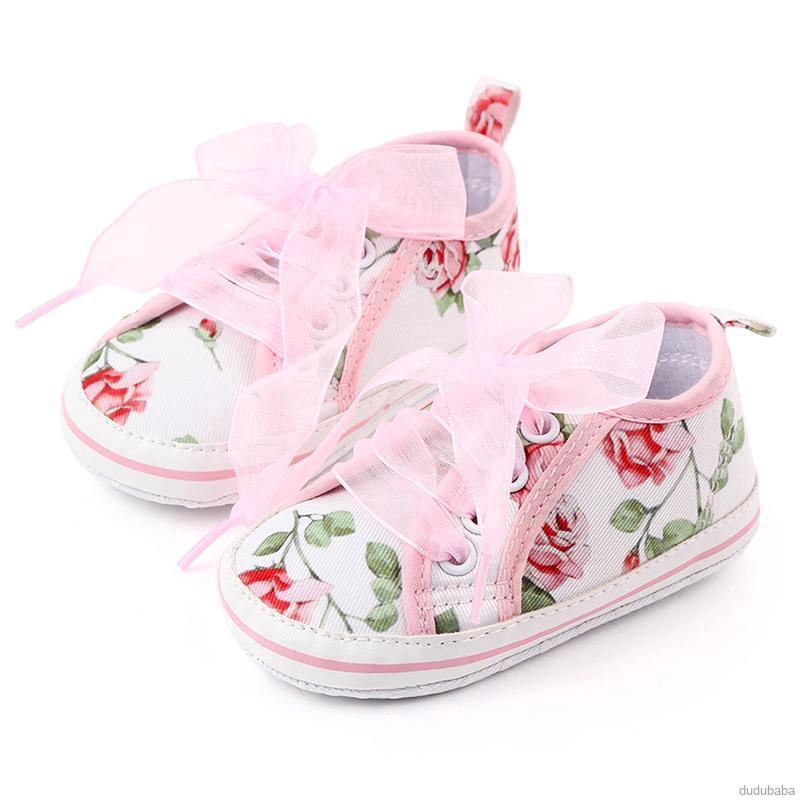 Giày sneaker bé gái đế mềm chống trượt họa tiết phong cách Trung Hoa