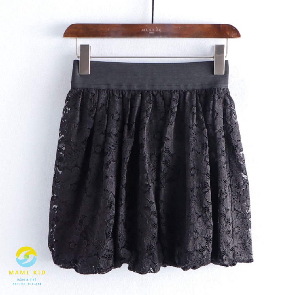 chân váy đen bé gái size đại 20-40kg xòe 360 độ, mamikid