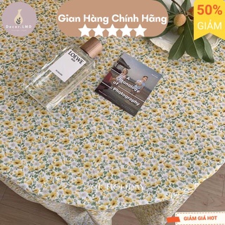 Khăn trải bàn hoa cúc nhí vàng Hàn Quốc Hàn Quốc vintage,Khăn dã ngoại picnic, Phông Nền Chụp Ảnh Trang Trí Bàn Học