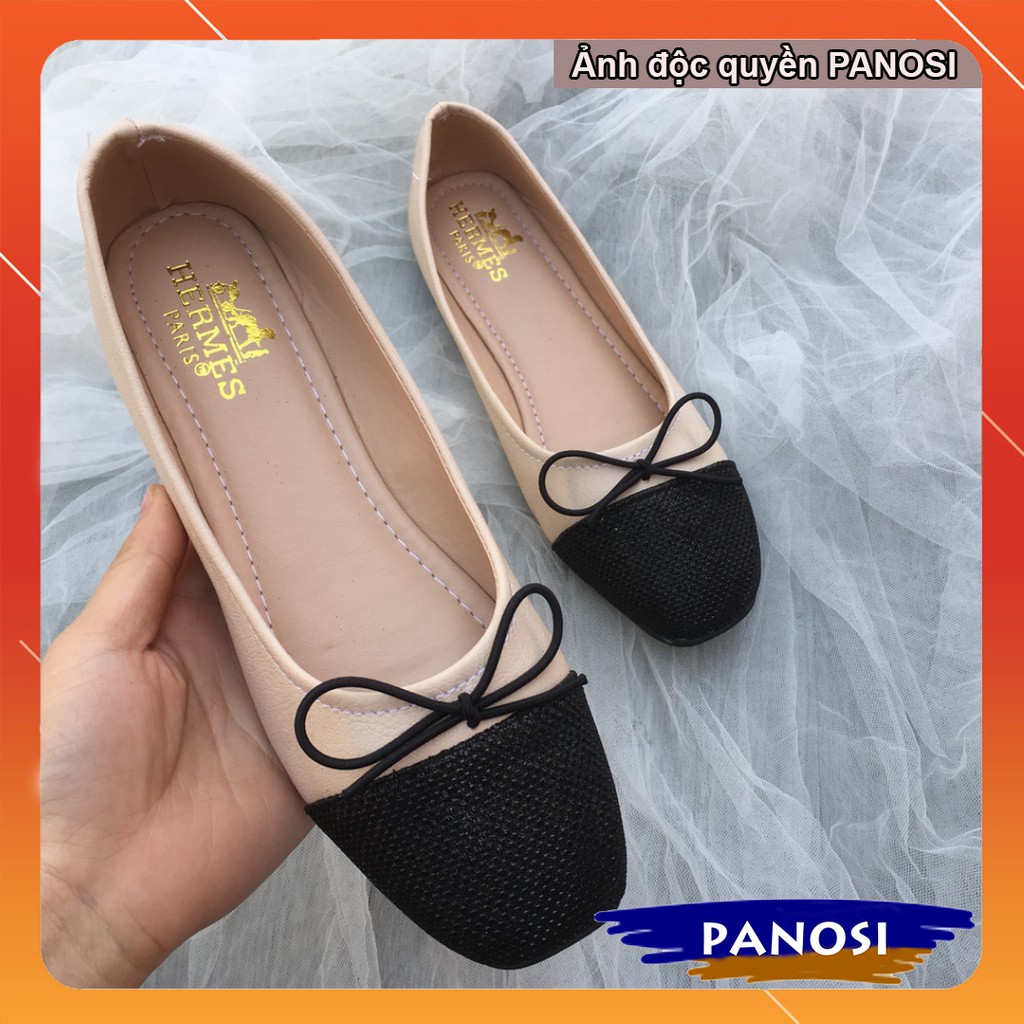 Giày nữ đế bệt đính nơ ấu xinh xắn kiểu dáng công sở sang trọng | BigBuy360 - bigbuy360.vn