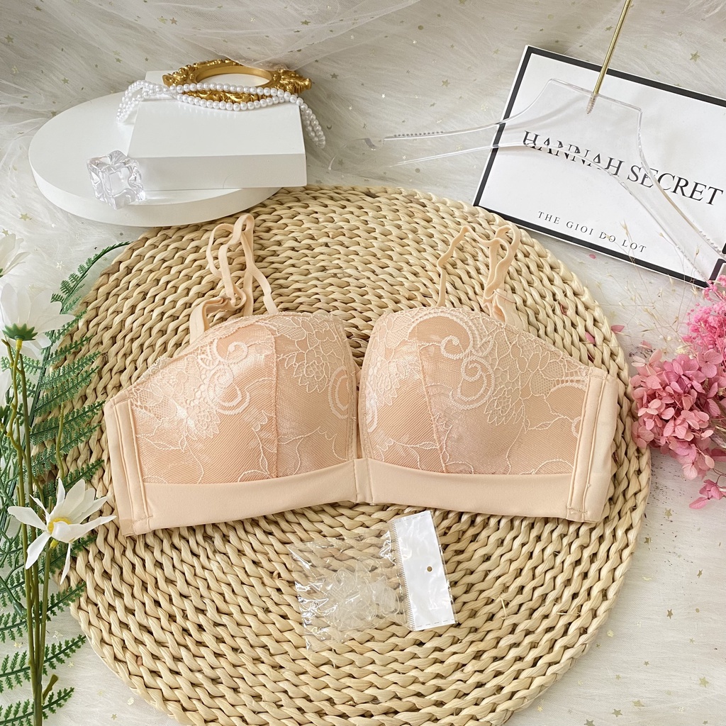 Áo cúp ngang A2208 có đệm nâng có tặng kèm dây