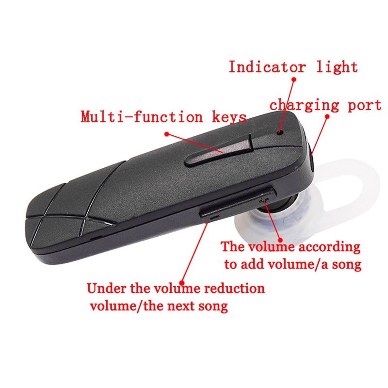 Tai nghe bluetooth nhét tai có mic cho iOS Android + tai nghe móc vành tai + cáp + hướng dẫn sử dụng