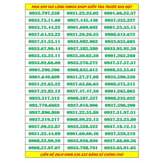 Sim số đẹp dễ nhớ giá rẻ