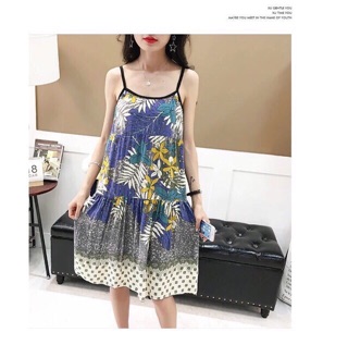 Váy lanh 2 dây bầu