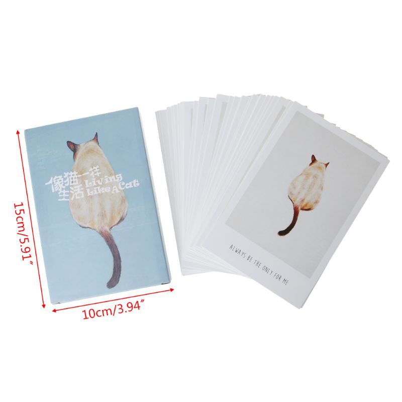 JoJo♥ 30 Sheets Cat Paintings Retro Vintage Postcard Christmas Gift Card Wish Poster Cards