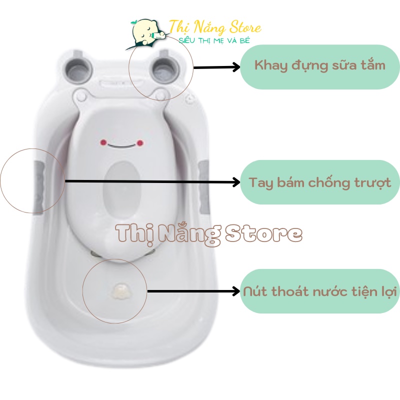 Van xả nước dưới đáy chậu tắm ếch Việt Nhật, Nút silicon thoát nước chậu tắm cho bé Thị Nắng Store