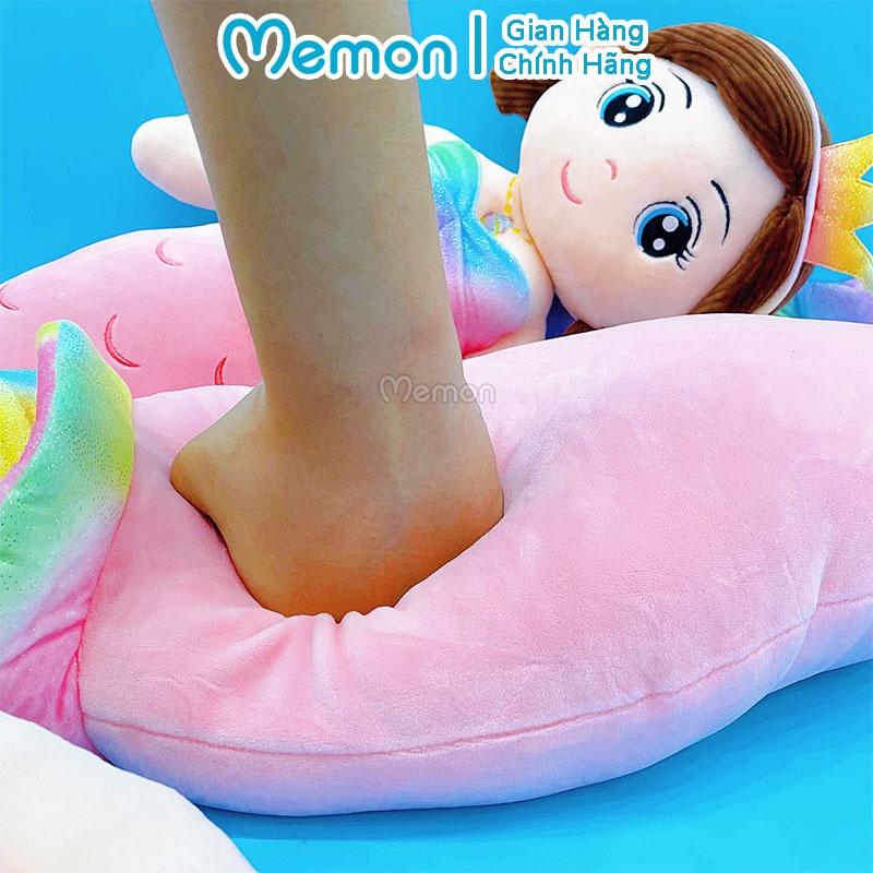 Gấu Bông Nàng Tiên Cá Thêu Sao Nhồi Bông Cho Bé Cao Cấp Memon