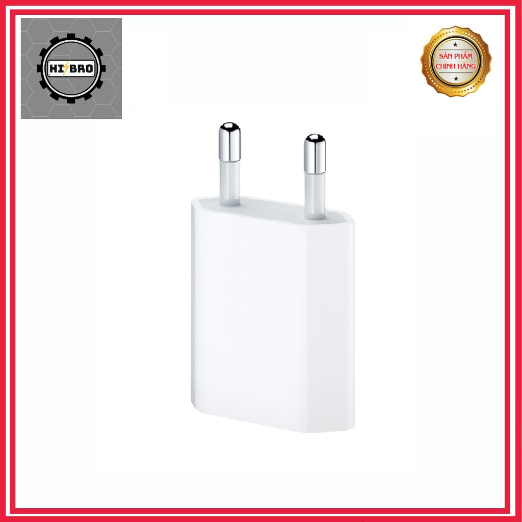 Cục Sạc Điện Thoại iPhone Dẹt Zin 5W tương thích với IPhone 6/6plus, 7/7Plus, 8/8Plus, X, XR, XS,XSM Chuẩn Chính Hãng