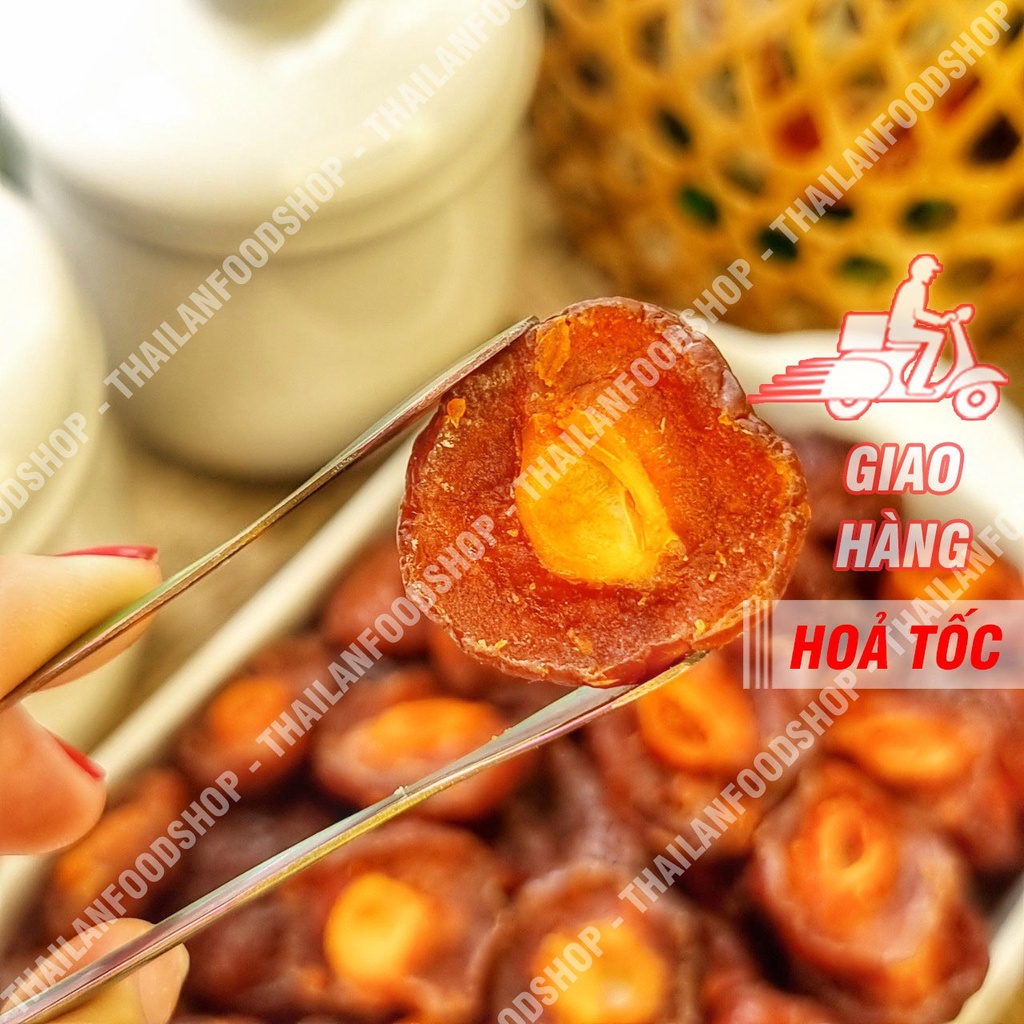 Xí Muội Đào Chẻ (Mứt Đào Chẻ - Mứt Anh Đào) Lon 500Gram - 200Gram