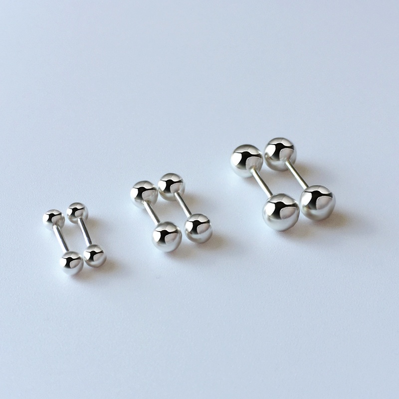 Khuyên tai xỏ sụn lỗ tai hình thanh tạ bằng thép không gỉ thời trang Hàn Quốc kiểu mới dành cho nam và nữ
