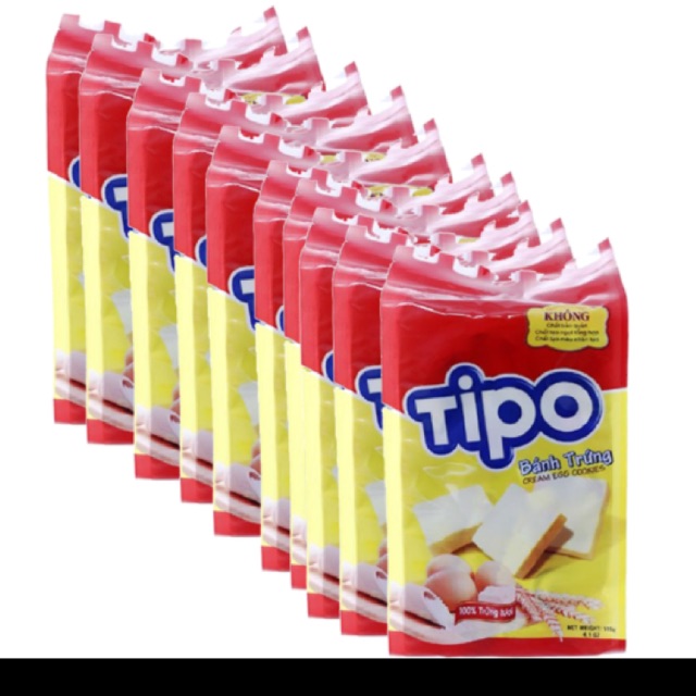 Bánh trứng Tipo gói 115g combo 10 bánh