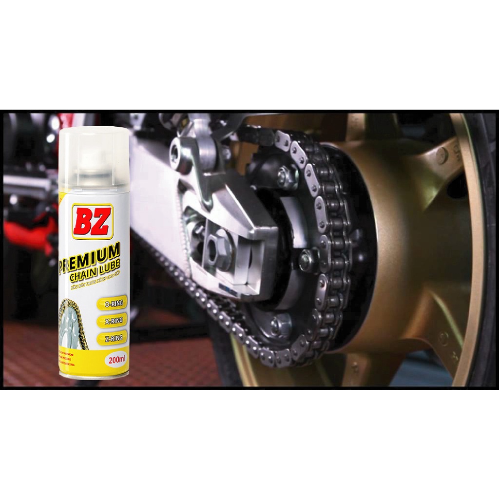 Dưỡng sên, bôi trơn sên BZ Premium Chain Lube cao cấp không văng 200ML, 450ML
