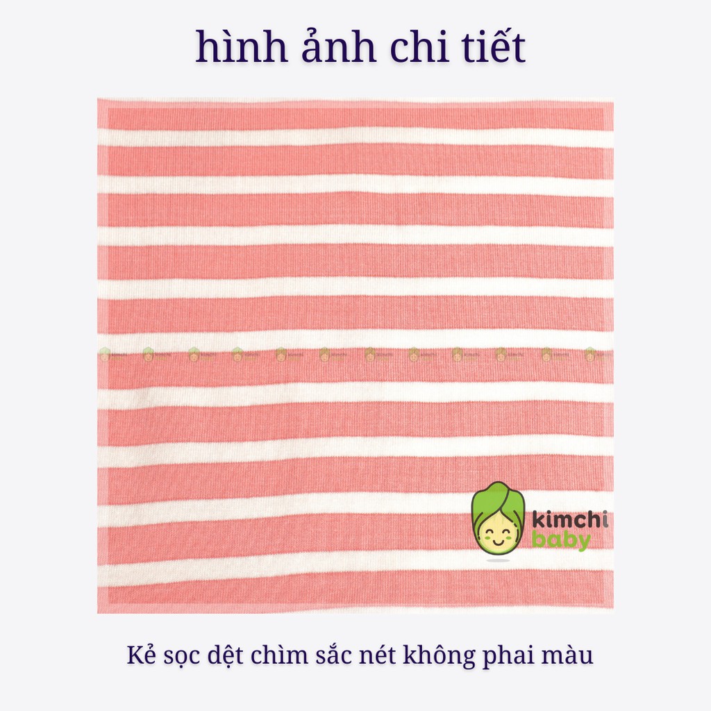 Đồ Bộ Bé Gái, Bé Trai Minky Mom Vải Thun Lạnh Quần Dài Họa Tiết Kẻ Sọc, Bộ Cộc Tay Cho Bé Mặc Nhà MKMTD2102