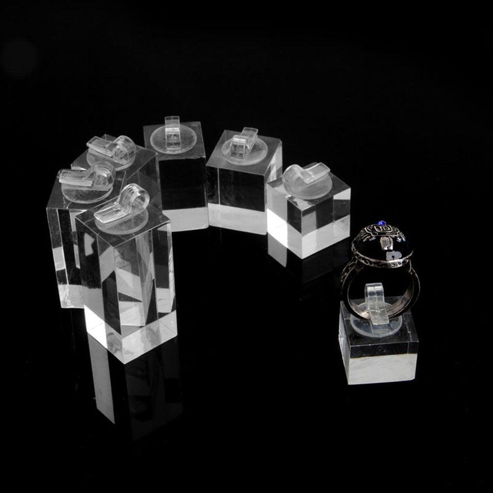 ANEMONE Bộ 7 Giá Đỡ Trưng Bày Ngón Tay Hình Vuông Trong Suốt