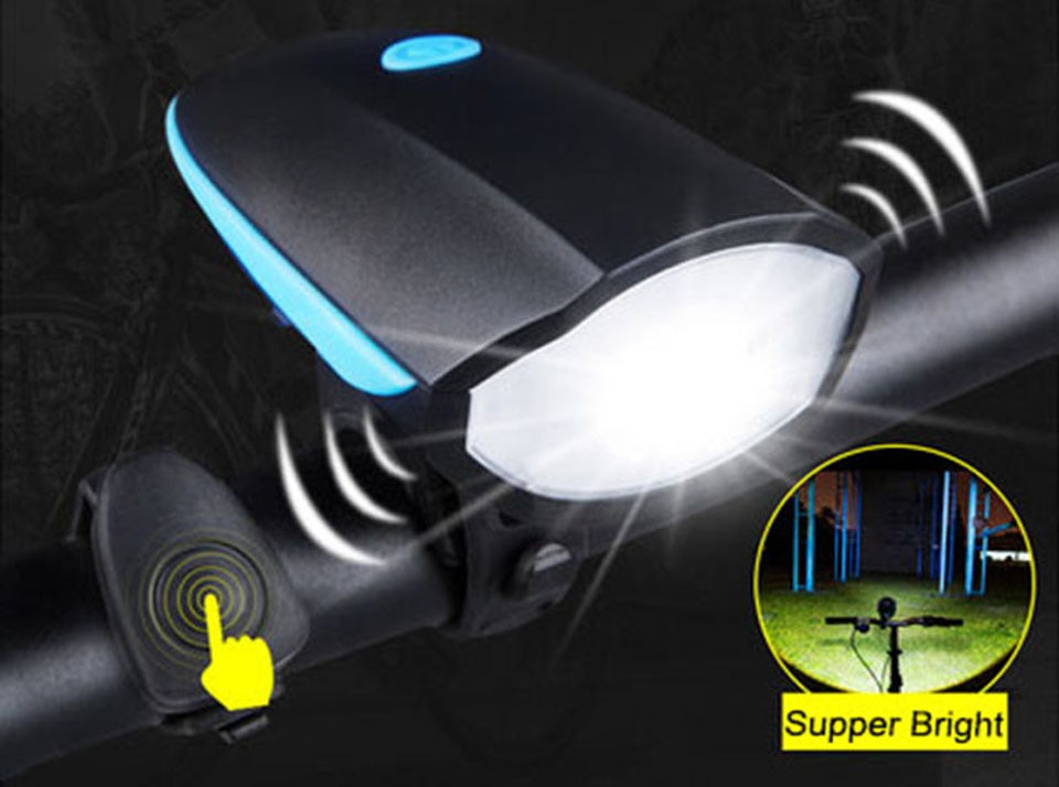 Globetrotter【COD & Hàng sẵn sàng】Còi kiêm đèn pin cực sáng 120db sạc USB đa năng cho xe đạp