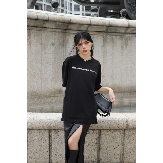 Áo Thun tay lỡ Reminder Money Black T-Shirt Ver.2.0 form Local Brand Nam Nữ Unisex