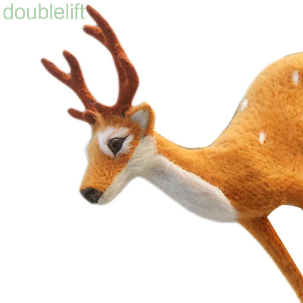 Mô hình con nai vải lông 15-30cm tùy chọn dành cho trang trí năm mới Giáng Sinh