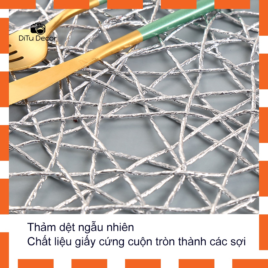 Thảm lưới tròn dệt ngẫu nhiên - Thảm trang trí chụp ảnh - DiTu Decor