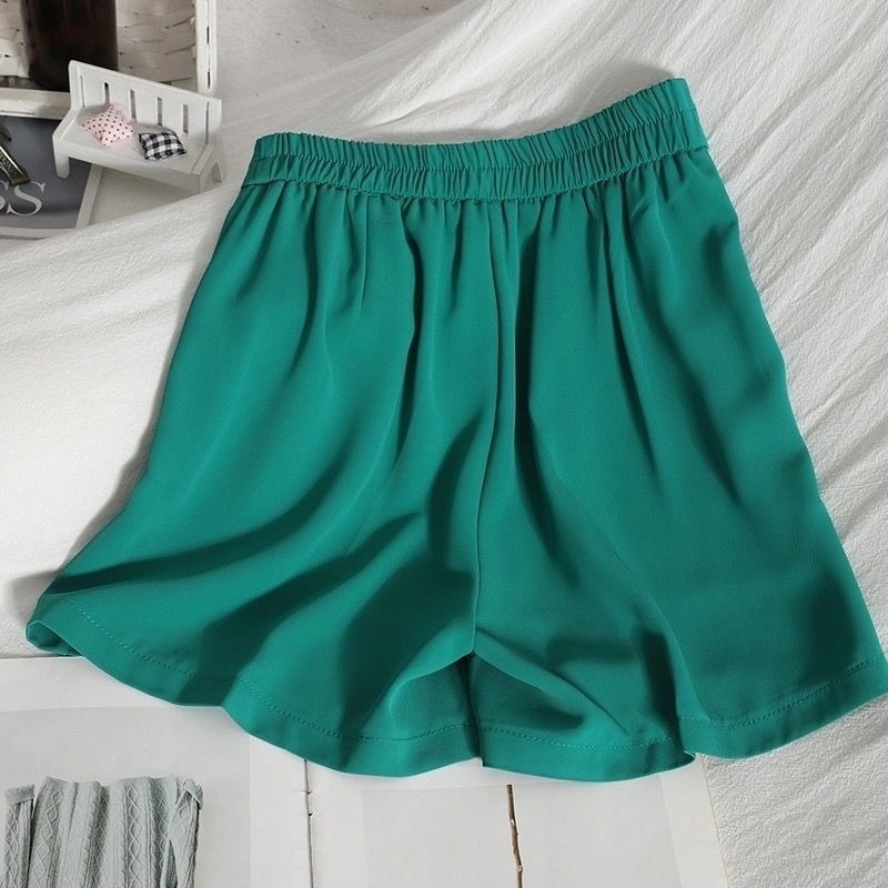 Quần Short Nữ Ống Rộng Lưng Cao Thời Trang Hàn Mới