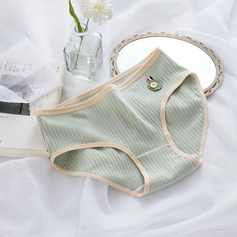 Combo 10 Quần Lót Cotton Đính Nơ Siêu Đẹp 1529, Quần Lót Thoáng Mát