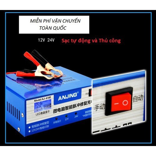 Máy sạc bình ắc quy 12v - 24v