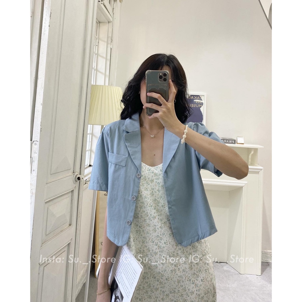 Áo sơ mi dáng ngắn 3 cúc A2277 SUSTORE