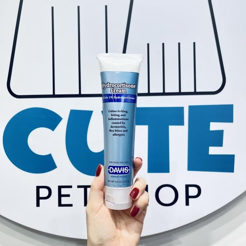 Kem bôi da Davis Hydrocortisone Cream 1% Hydrocortisone 127g - Điều trị dị ứng, mẫn ngứa, viêm da cho chó mèo [SG]