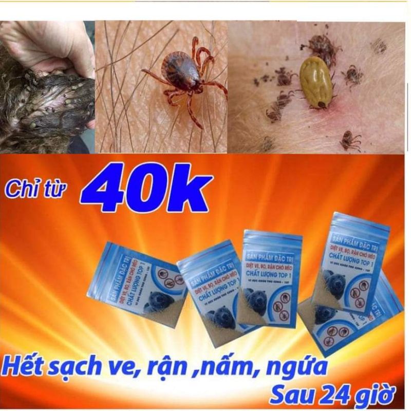 THUỐC ĐẶC TRỊ DIỆT VE BỌ RẬN CHÓ MÈO, MẠT GÀ