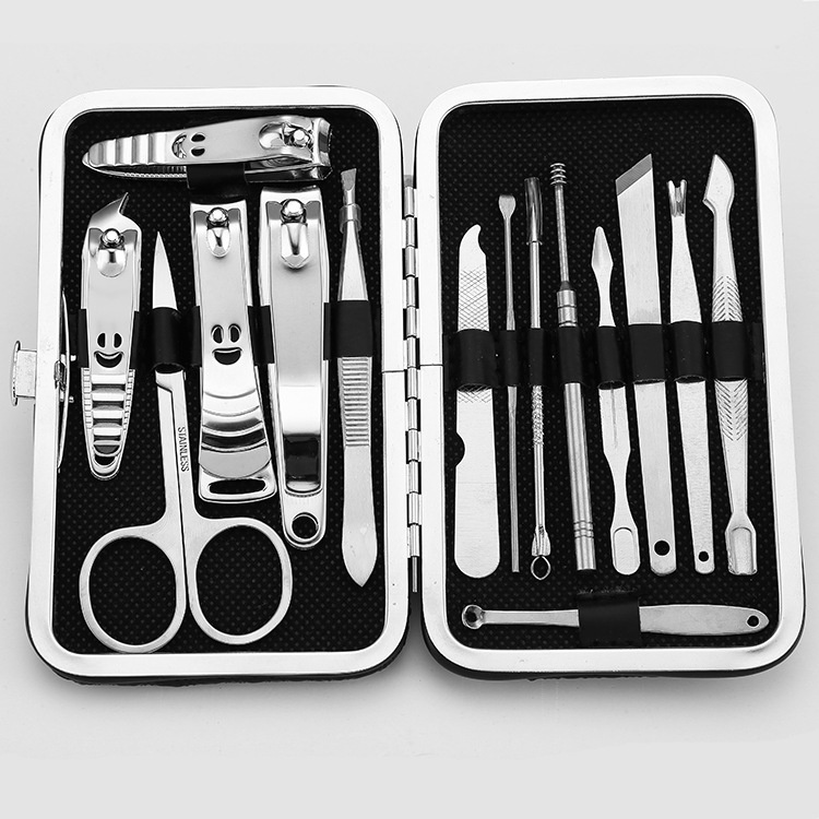 Bộ bấm móng tay 15 món thép Cao Cấp không gỉ-bộ cắt móng tay cao cấp 19 món