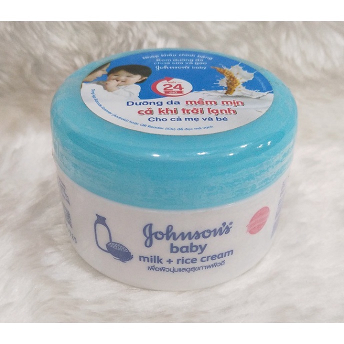 Kem dưỡng da chứa sữa &amp; gạo Johnson's Baby 50g