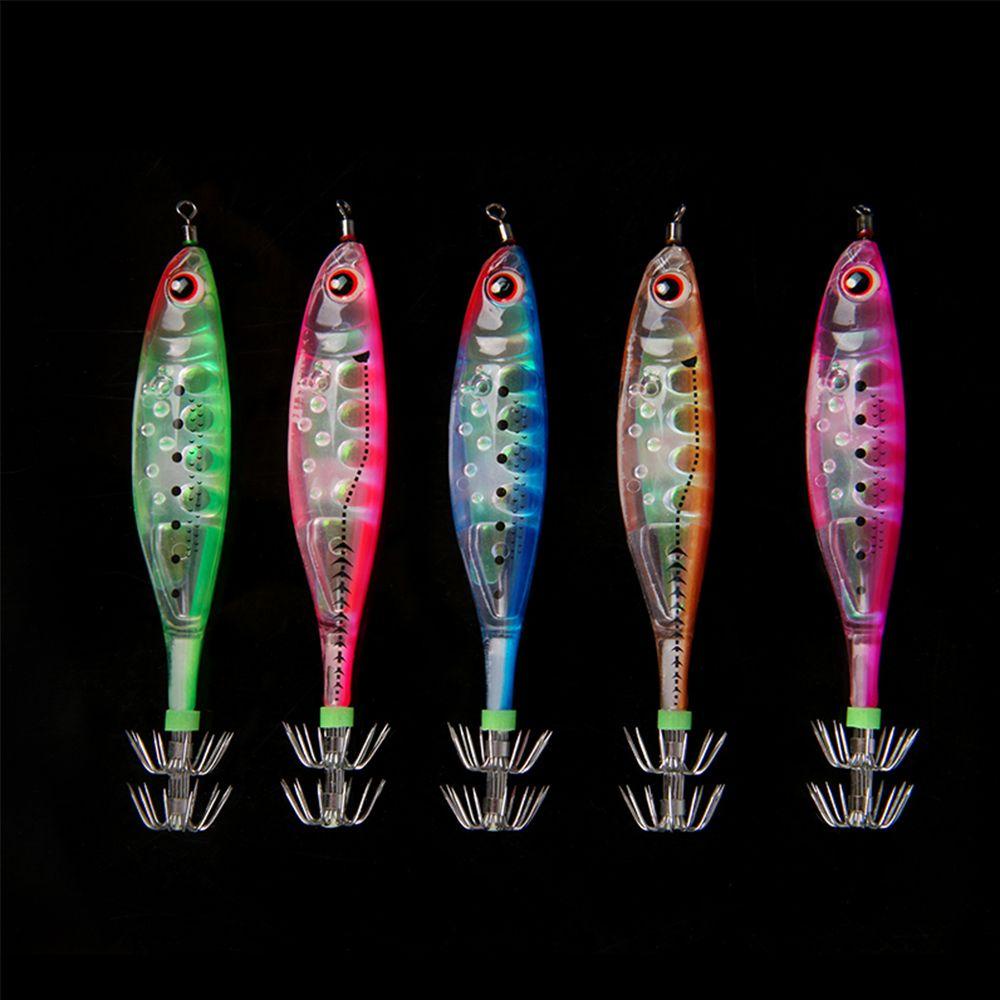 Mồi Câu Cá Giả Hình Con Tôm Bằng Gỗ Phát Sáng Sống Động