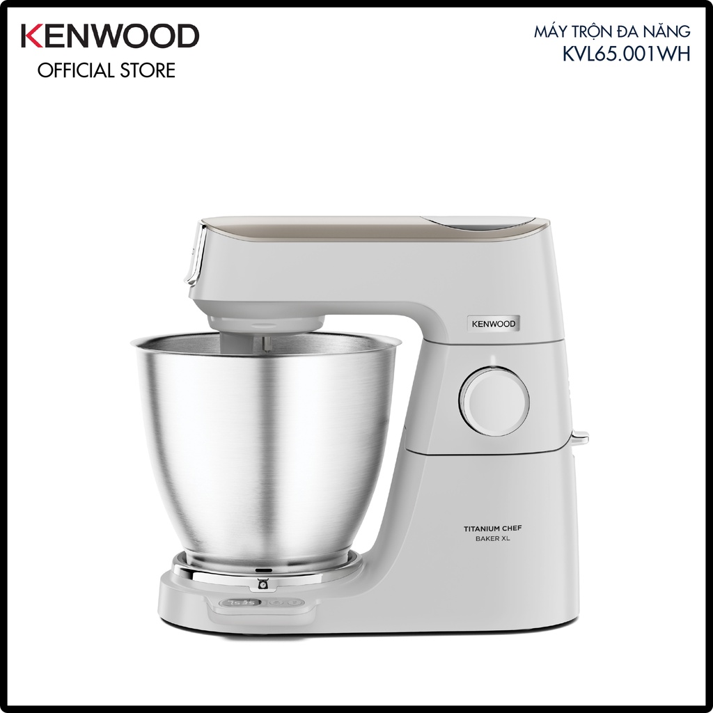 [Mã ELHA10 giảm 6% đơn 5TR] [CHÍNH HÃNG] MÁY TRỘN ĐA NĂNG KENWOOD TITANIUM CHEF BAKER XL KVL65.001WH