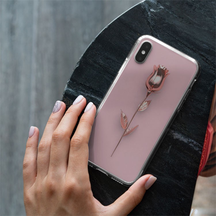 Ốp lưng Lá case BÔNG HỒNG VÀNG 3D Iphone 7/7Plus/8/8Plus/X/Xs/Xs Max/11/11 Promax/12/12 Promax BRD20210353