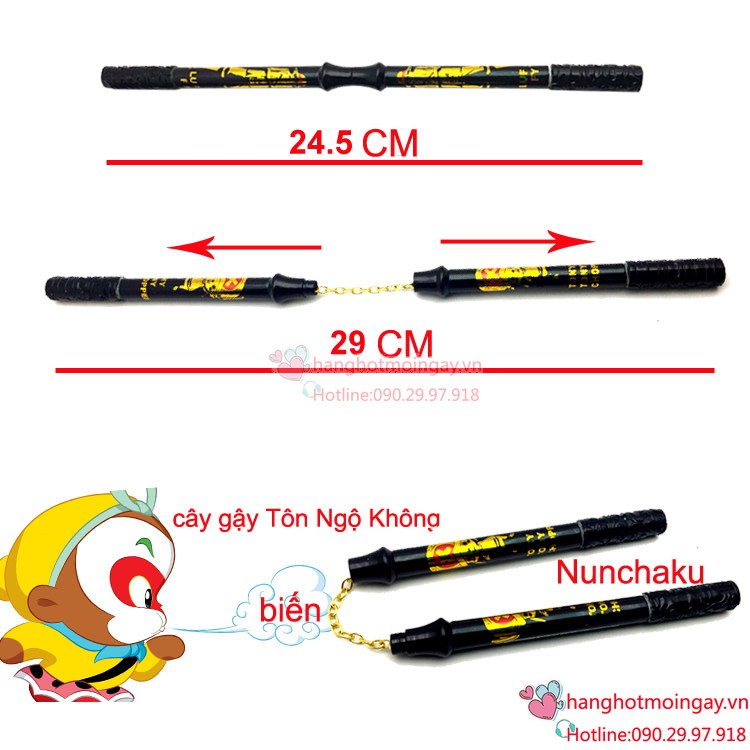 Bút dài dùng để quay Tôn Ngộ Không - nunchaku N926