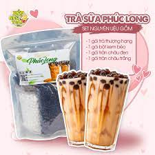Set Nguyên Liệu Pha Trà Sữa Phúc Long, Thái Xanh, Đường Đen, 500g tặng Khô Bò Miếng, khô bò sợi,khô mực khô gà lá chanh