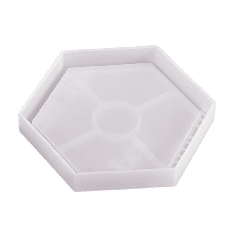 Khuôn Silicone Làm Đế Lót Ly Hình Lục Giác / Vuông / Tròn / Lục Giác DIY