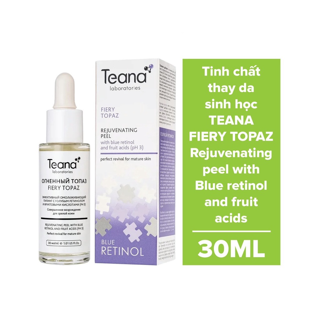 Tẩy tế bào chết hóa học peel da Teana peel blue retinol  giúp da căng mịn sáng da mờ thâm