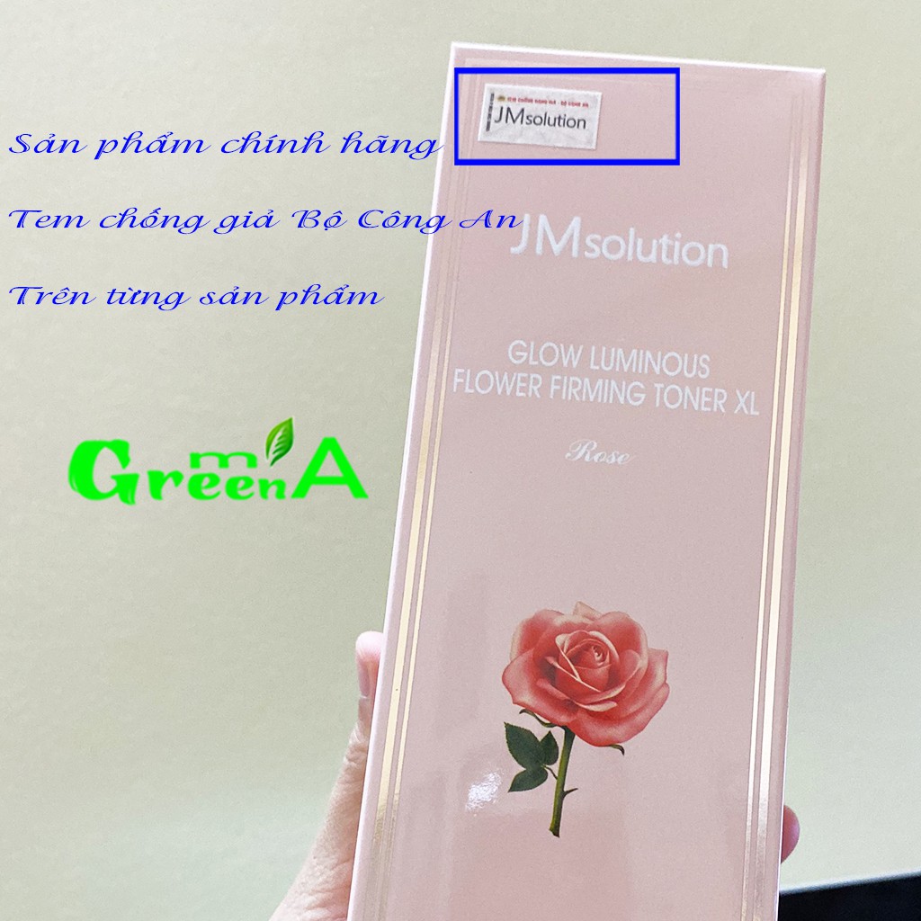 Toner JM SOLUTION Nước Hoa Hồng JMsolution Glow Luminous Flower Firming Toner XL Rose 600ml [CHÍNH HÃNG NHẬP KHẨU]