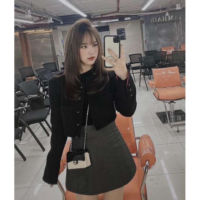 Túi CN nhựa mix 2 màu đen trắng size mini không vừa dt