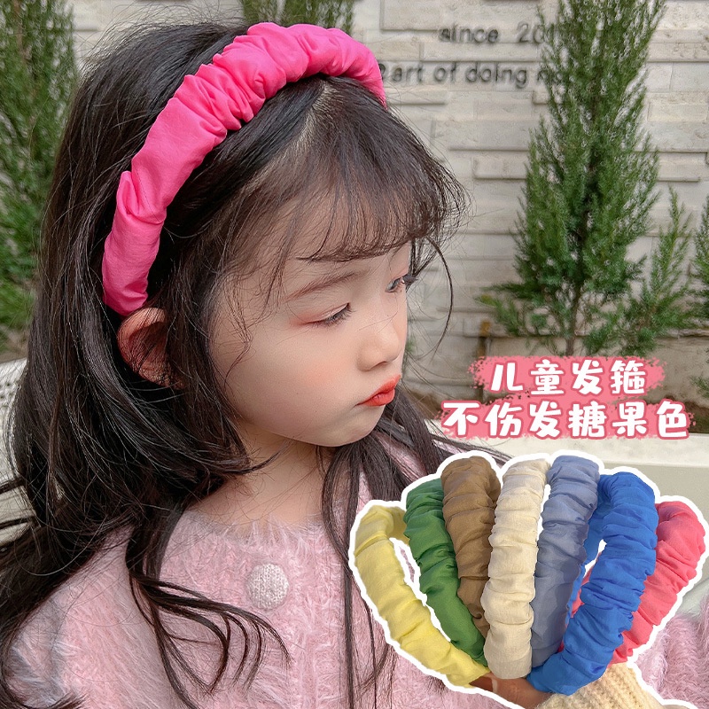 Băng Đô Cài Tóc Màu Kẹo Ngọt Chống Trượt Thời Trang Cho Bé Gái