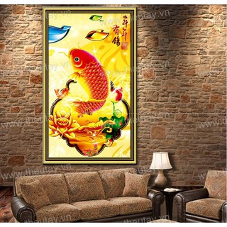 Tranh Đính Đá ABC 3D Niên Niên Hữu Dư 1091 (KHÁCH TỰ ĐÍNH) KT:44X67CM
